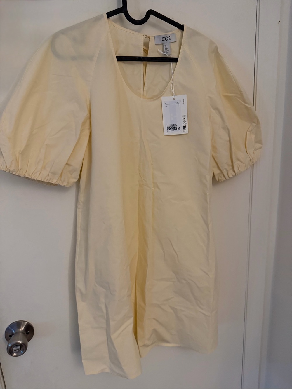 COS Puff Sleeve Cotton Mini Dress - Picture 6 of 6